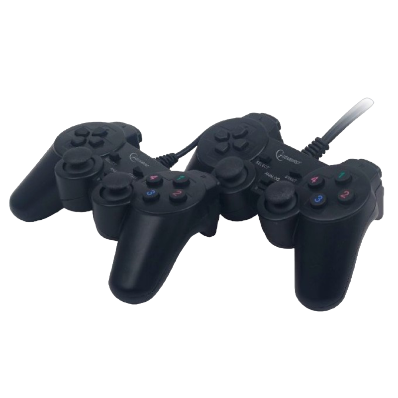 Gamepad Set GMB JPD-UDV2-01, 4 axes, D-Pad, 2 mini joysticks, 10 buttons, Dual vibration, USB