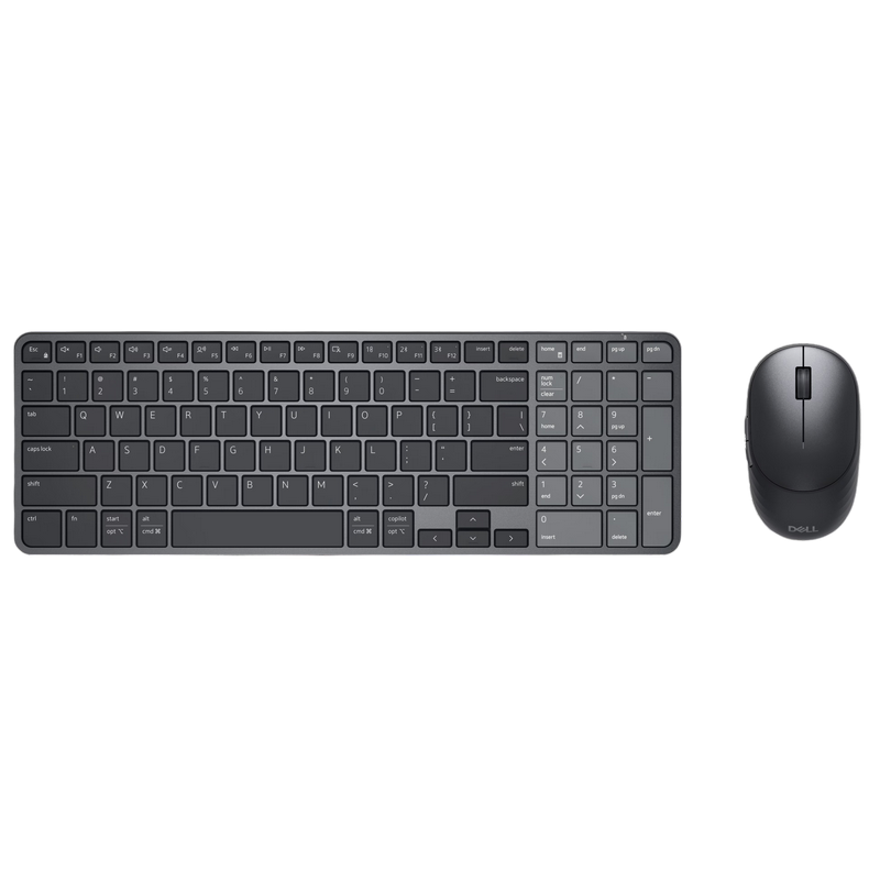 Wireless Keyboard&Mouse Dell Pro KM746, Recheargable,2 zone,Quiet, 5-button mouse, up to 6000dpi, Progr. Keys (13 KB + 3 MS), BT+2.4 G, EN/RU, Black