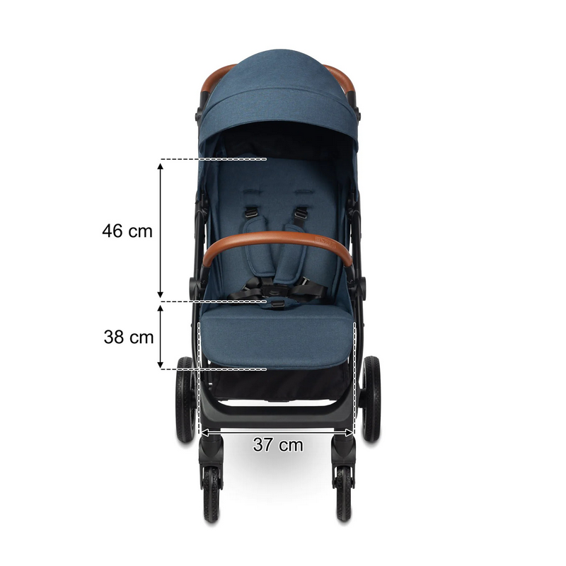 Carucior de plimbare pentru copii Caretero ELMA JEANS BLUE