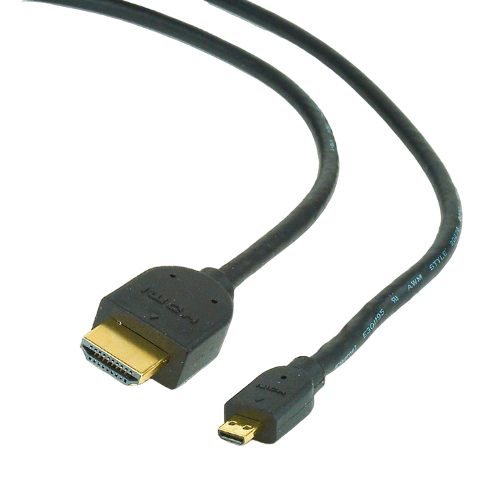 Cable HDMI to micro HDMI 1.8m Cablexpert, male - micro D-male, V1.3, Black, CC-HDMID-6