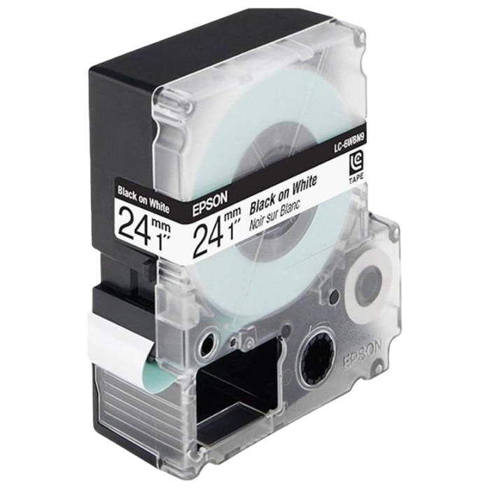 Tape Cartridge EPSON 24mm/9m Std Blk/Wht, LK6WBN C53S656006