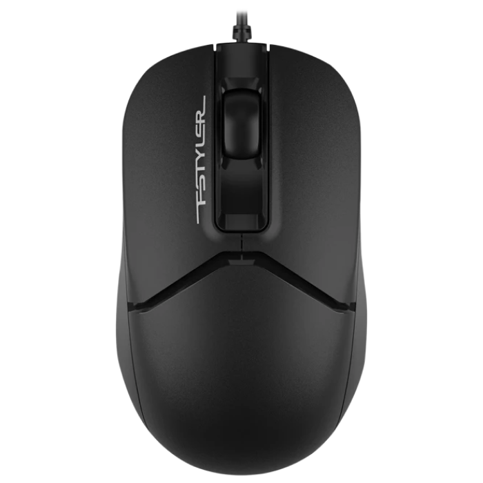 Mouse A4Tech FM12S, 1000 dpi, 3 buttons, 104g, Ambidextrous, Silent, 4-Way Whee, 1.5m, USB, Black
