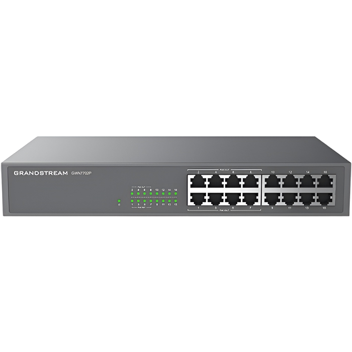 16-port Gigabit Grandstream PoE+ Switch, GWN7702P,8 PoE Ports, 138W budget, Rackmount
