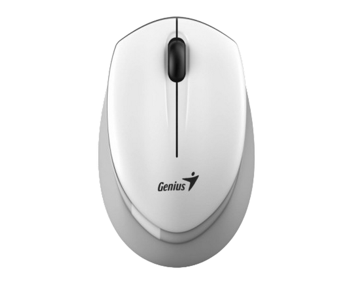 Wireless Mouse Genius NX-7009, 1200 dpi, 3 buttons, Ambidextrous, 65g, BlueEye, 1xAA, 2.4Ghz, White Grey