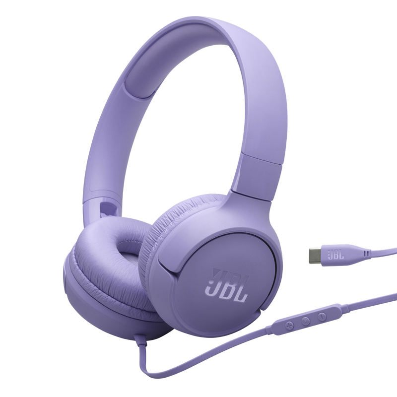 Headphones JBL T520C USB-C, Purple