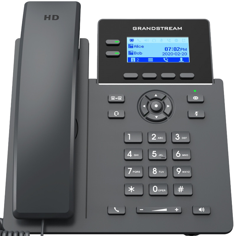 Grandstream GRP2602P, 4 SIP, 2 Lines, PoE, Black