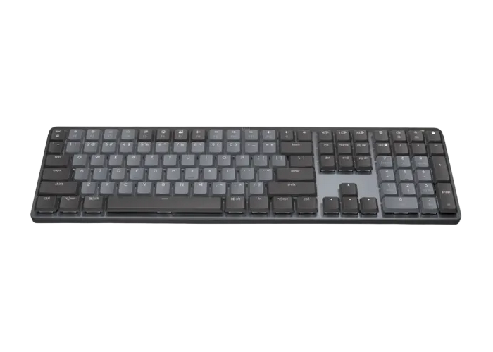 Wireless Keyboard Logitech MX Mechanical, Low-profile switches, Tactile SW, Aluminium, Dual color keycaps, Backlight, 2.4Ghz+BT, EN, Graphite