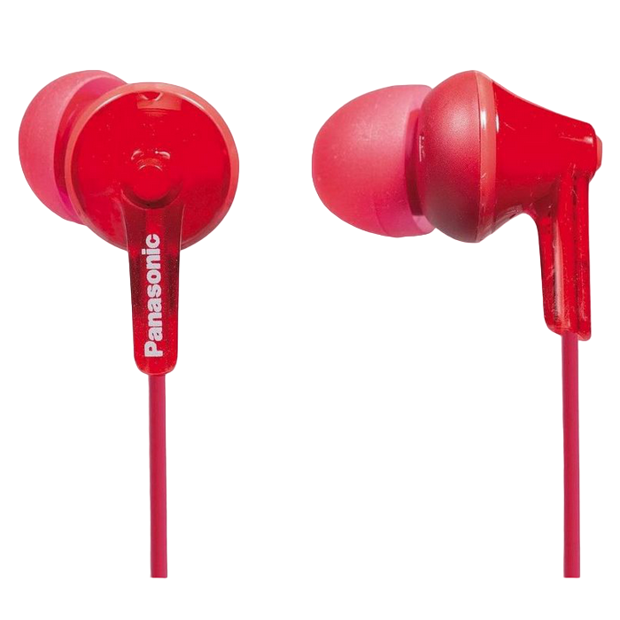 Earphones Panasonic RP-HJE125E-R Red, w/o Mic, 1 x mini-jack 3.5mm