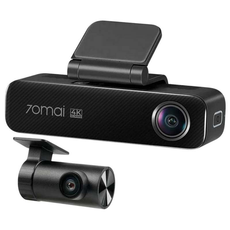 70mai Dash Cam M800-2 HDR 4K , with Rear Cam RC14, Black