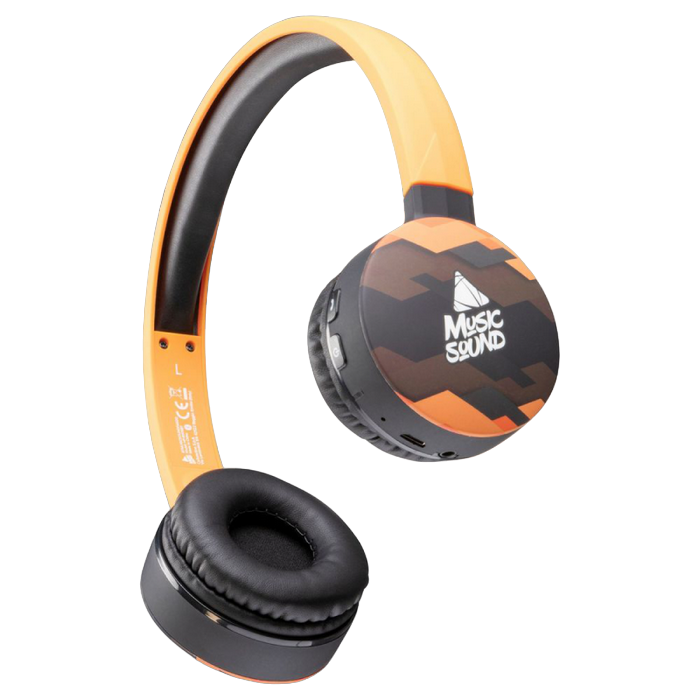 Bluetooth headset, Cellular MUSICSOUND, Black/Orange