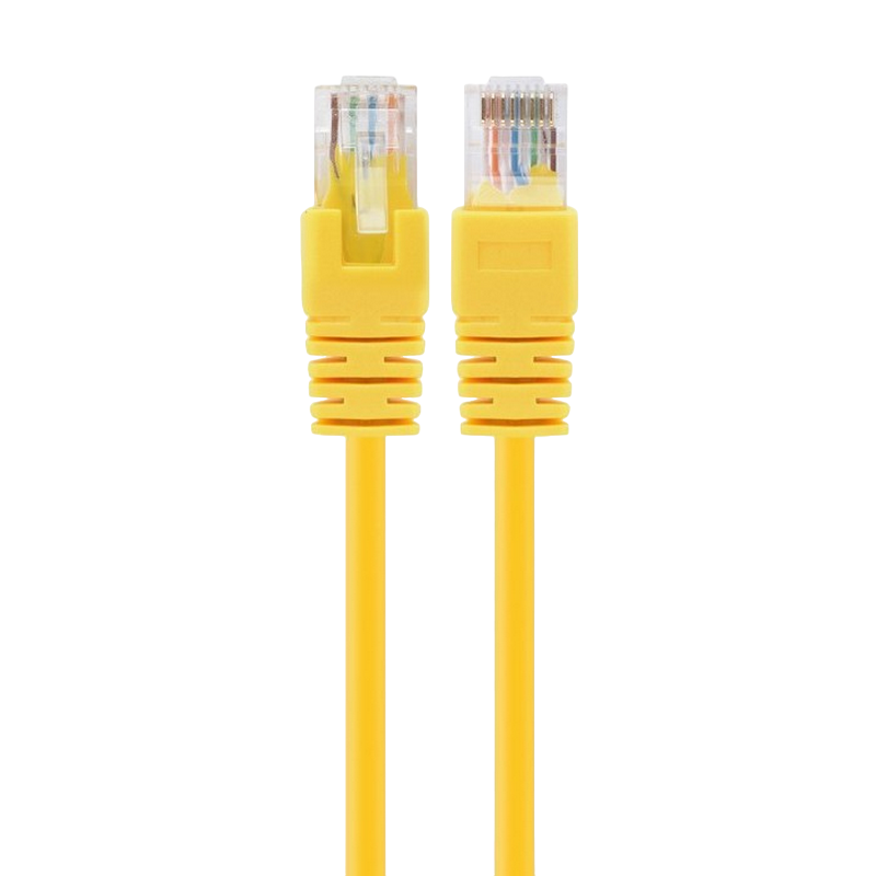 3m, Patch Cord Yellow, PP12-3M/Y, Cat.5E, Cablexpert, molded strain relief 50u" plugs