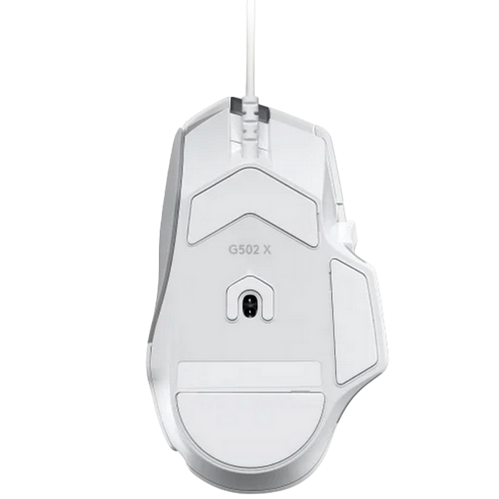 Gaming Mouse Logitech G502 X, 25.6k dpi, 13 buttons, 400IPS, 40G, 89g, 1000Hz, Ergonomic, Onboard memory, Hyper Scroll, 1.8m, USB, White