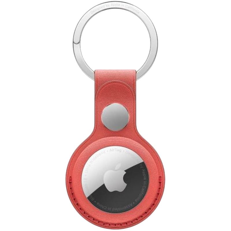 AirTag FineWoven Key Ring - Coral