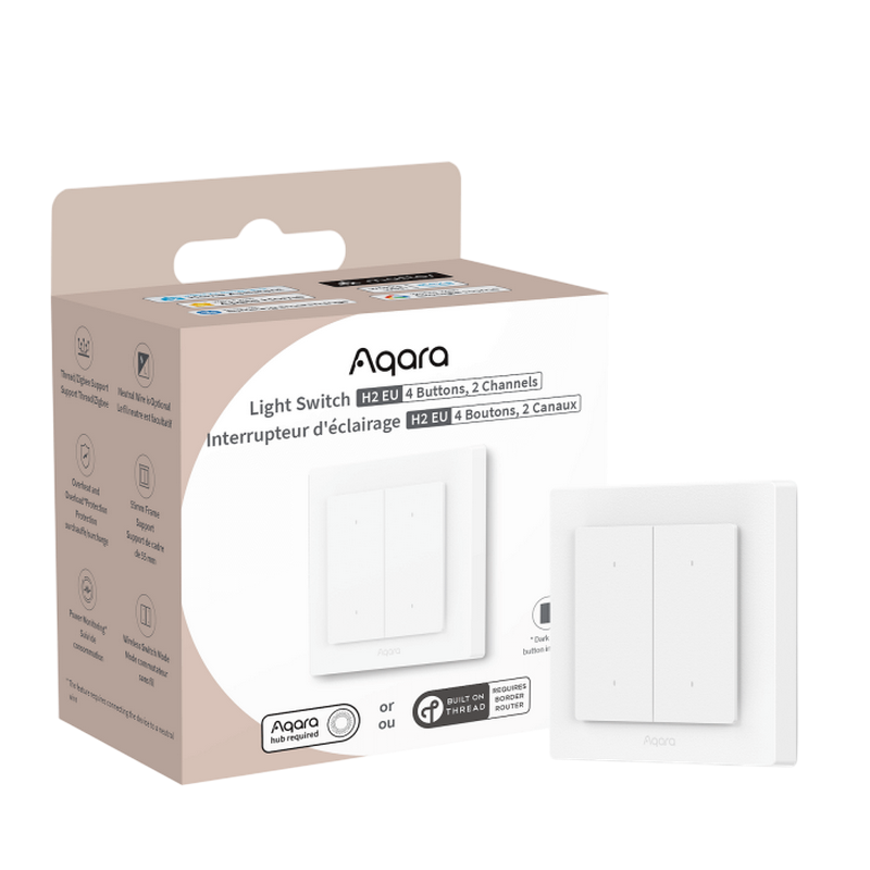 Aqara Light Switch H2 EU (4 Buttons, 2 Channels)
