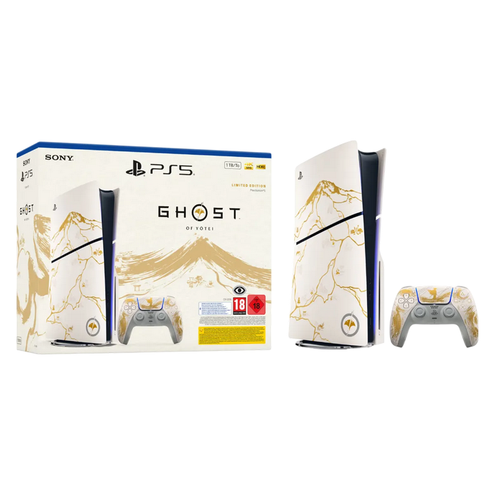 SONY PlayStation 5 Slim Disc Limited Edition GHOST OF YOTE 1TB - White