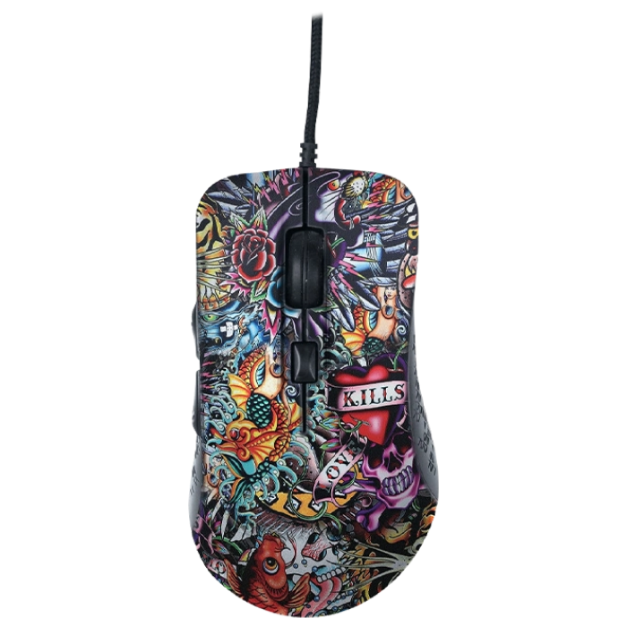 Gaming Mouse Qumo Splash, Optical,1200-3200 dpi, 6 buttons, Soft Touch, 7 color backlight, USB