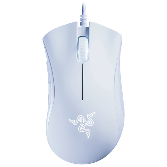 Gaming Mouse Razer DeathAdder Essential, 6400 dpi, 5 buttons, 30G, 220IPS, 96g, Mech.SW, Green Lighting, 2.1m, USB, White