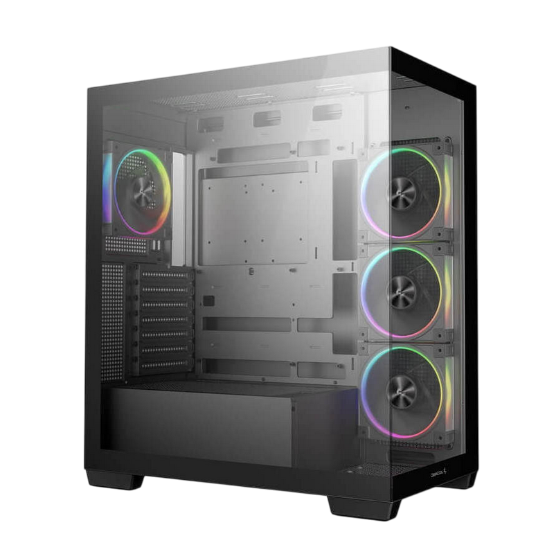 Case ATX Deepcool CG580 4F V2, w/o PSU, 4 ARGB fans, 2xUSB3.0, 1xUSB-C, Front & Side Tempered Glass, 2x2.5", 2x3.5", Black