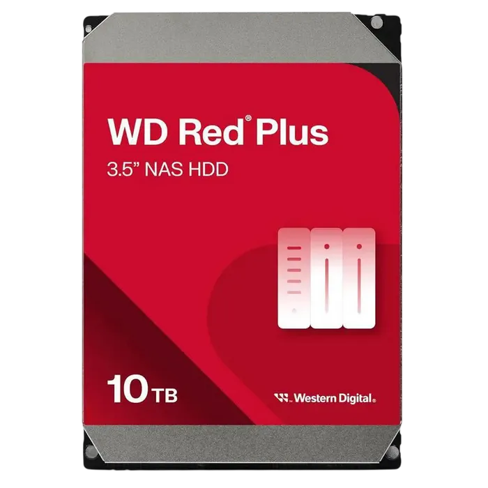 3.5" HDD 10.0TB-SATA-512MB Western Digital "Red Plus (WD100EFGX)", NAS, CMR, 7200rpm