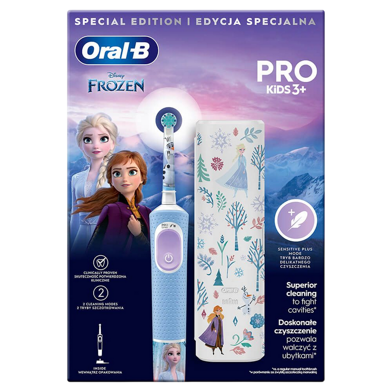 Electric Toothbrush Braun Kids Vitality PRO D103.413.2K Vitality PRO Kids 3+ Frozen + Travel case