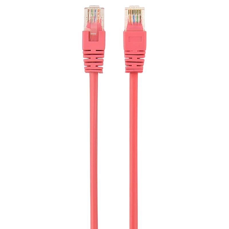 3m, Patch Cord Pink, PP12-3M/RO, Cat.5E, Cablexpert, molded strain relief 50u" plugs
