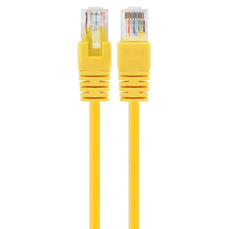 5m, Patch Cord Yellow, PP12-5M/Y, Cat.5E, Cablexpert, molded strain relief 50u" plugs