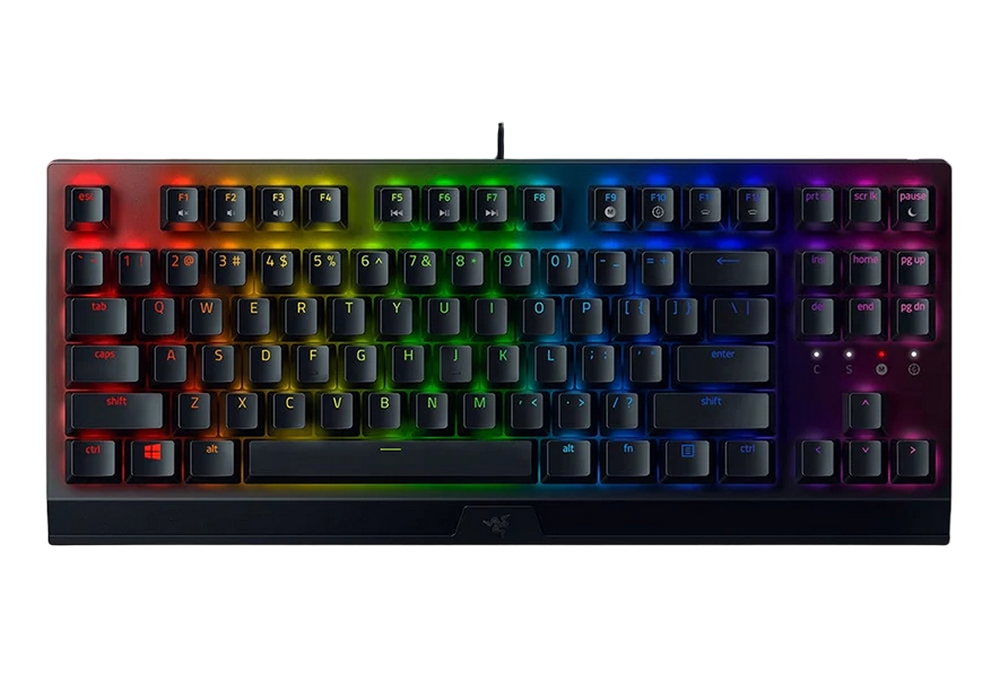 Gaming Keyboard Razer BlackWidow V3 Tenkeyless, Tactile SW, 80M, Aluminum top, N-key roll-over, Anti-Ghosting, Macro, RGB, USB, EN, Black