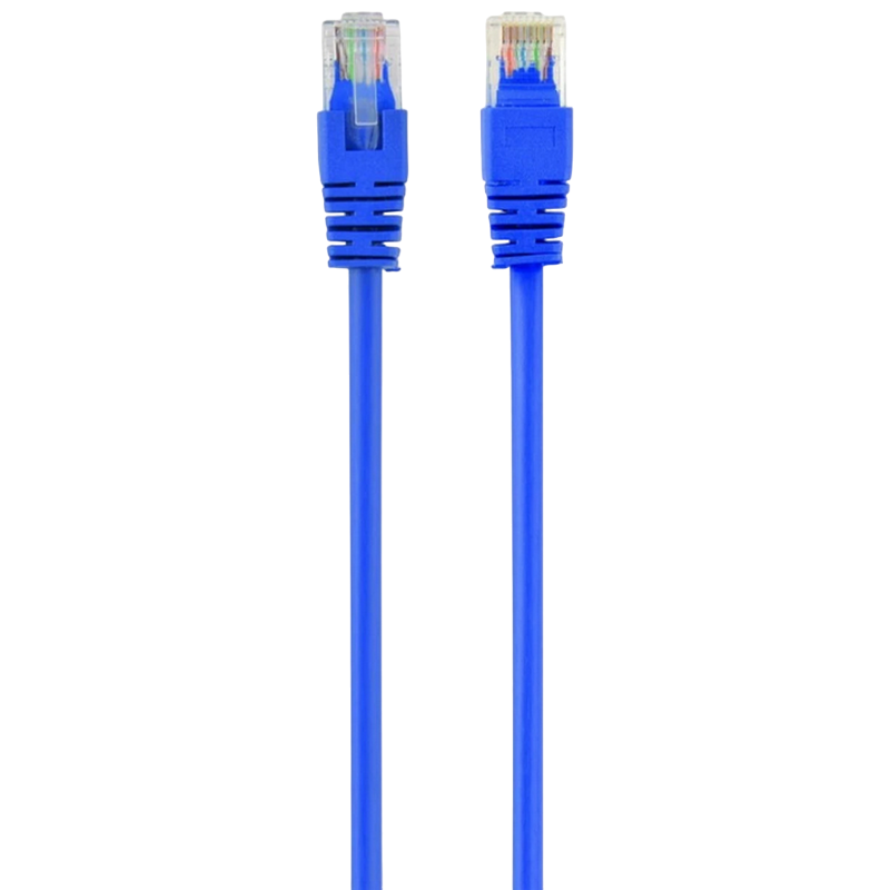 0.5m, Patch Cord Blue, PP12-0.5M/B, Cat.5E, Cablexpert, molded strain relief 50u" plugs