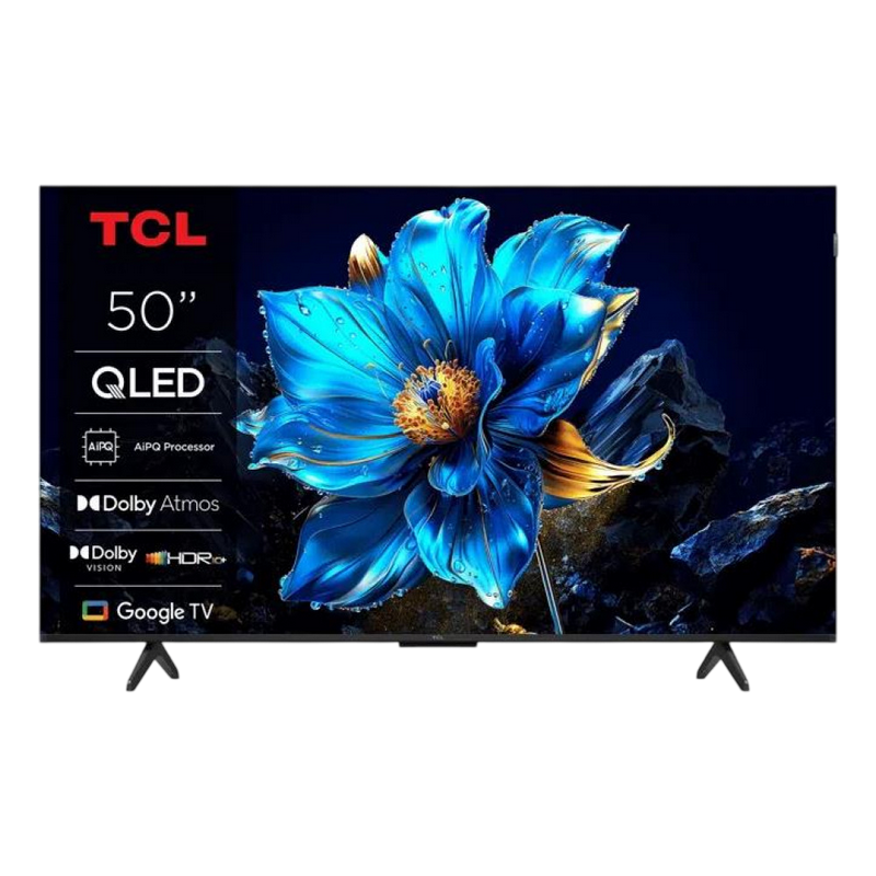 50" LED SMART TV TCL 50T69C, QLED, 4K UHD, Google TV, Black