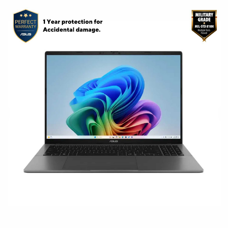 NB ASUS 16.0" Vivobook S 16 S3607QA Gray (Snapdragon X X1-26-100 32Gb 1Tb Win 11)