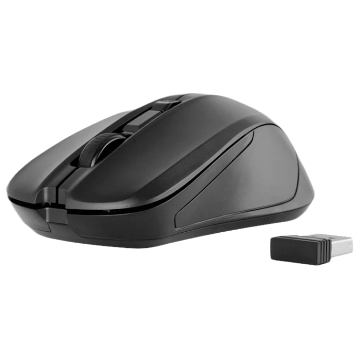 Wireless Mouse SVEN RX-270W, 800-1600 dpi, 4 buttons, Ambidextrous, 65g., 1xAA. 2.4Ghz, Black