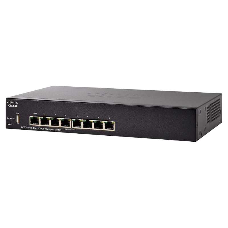 .8-port 10/100Mbps Managed Switch Cisco SF350-08