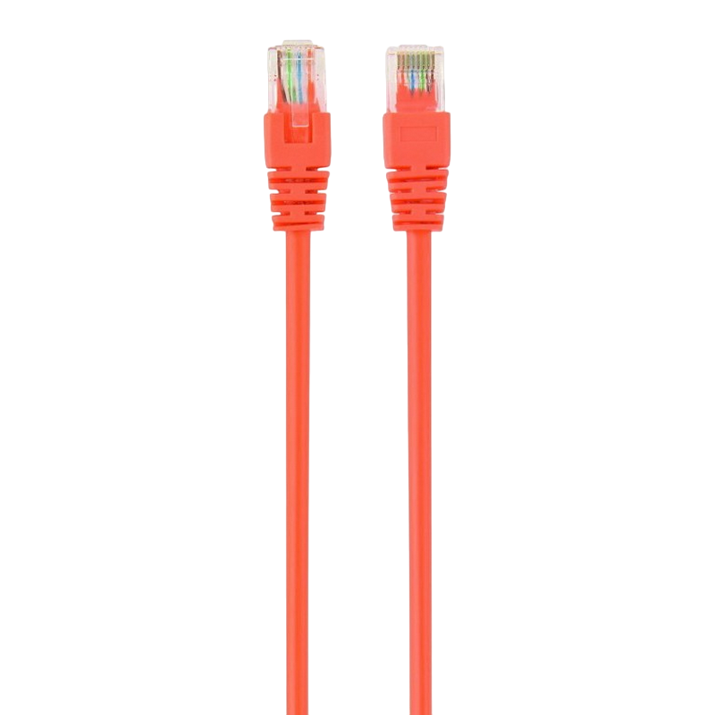 1 m, Patch Cord Orange, PP12-1M/O, Cat.5E, Cablexpert, molded strain relief 50u" plugs