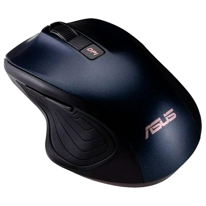Wireless Mouse Asus MW202, 800-4000 dpi, 6 buttons, Ergonomic, 80g, Silent, 1xAA, Blue