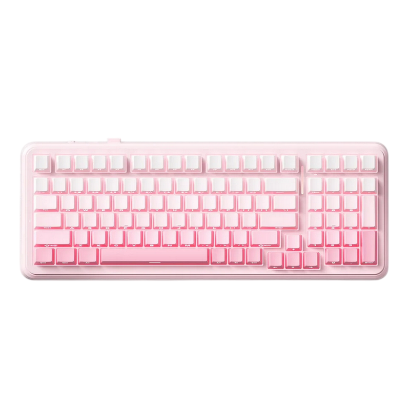 Gaming Wireless Keyboard MCHOSE K99 V2, Mechanical, Icy Creamsicle Switch, 98% Layout, PBT Double Shot, Gasket Mount 8000mAh, EN, Pink Gradient