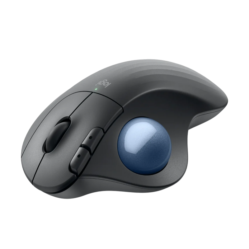 Wireless Trackball Mouse Logitech M575S, 400-2000 dpi, 5 buttons, Ergonomic, 1xAA, Silent, Bolt, 2.4Ghz+BT, 1xAA, Graphite