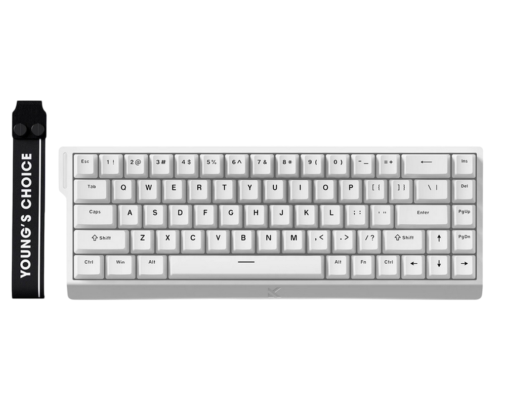 Gaming Keyboard MCHOSE Ace 68 E-Sport Magnetic SW, Mechanical, 65% Layout, Ice Blue Magnetic SW, PBT, Aluminum, 128K, 0.1ms, RGB, USB, EN, White