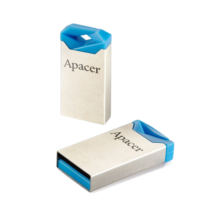 32GB USB2.0 Flash Drive Apacer "AH111", Silver-Blue, Super-Mini, Metal, Capless (AP32GAH111U-1)