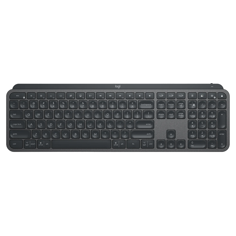 Wireless Keyboard Logitech MX Keys for Business, Ultra thin, Premium typing, Metal plate, F-keys, Backlight, 10M, 2.4Ghz+BT, EN, Graphite