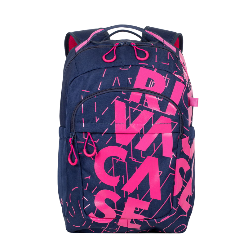 Backpack Rivacase 5430, for Laptop 15,6" & City bags, Dark Blue/Pink