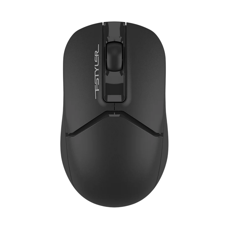 Wireless Mouse A4Tech FB12S, 1200 dpi, 3 buttons, 106g, Ambidextrous, Silent, Programmable, 1xAA, BT+2.4Ghz, Black