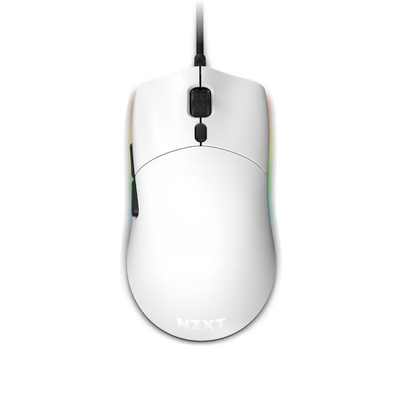 Gaming Mouse NZXT Lift, up to16k dpi, PixArt 3389, 6 buttons, Omron SW, RGB, 67g, 2m, USB, White