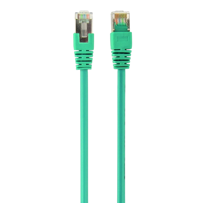 2m, FTP Patch Cord Green, PP22-2M/G, Cat.5E, Cablexpert, molded strain relief 50u" plugs