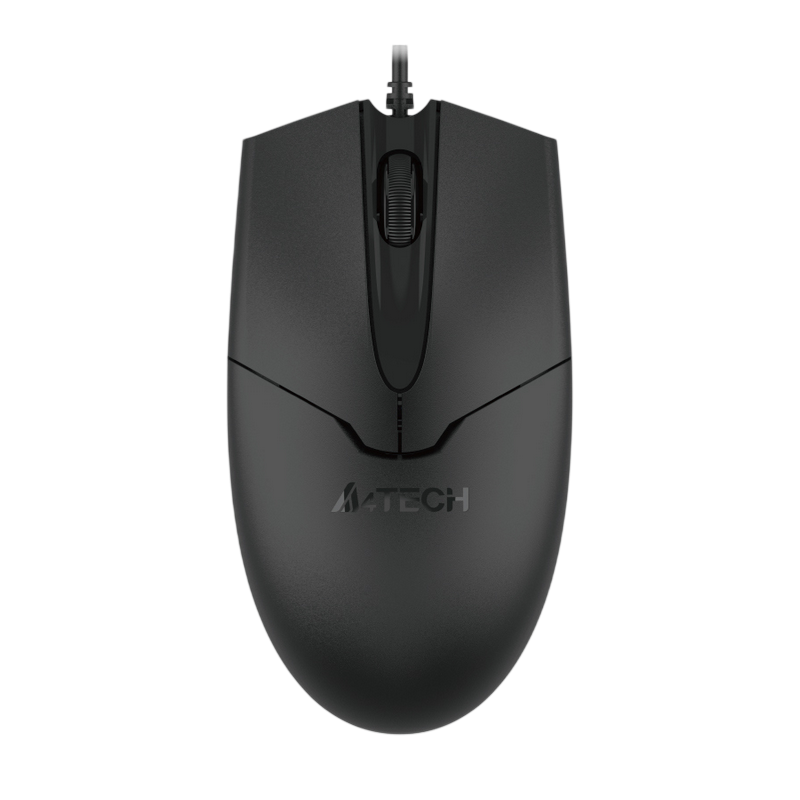 Mouse A4Tech OP-550S, 1200 dpi, 3 buttons, 104g, Optical, USB, 1.5m, With Silent Button, Black