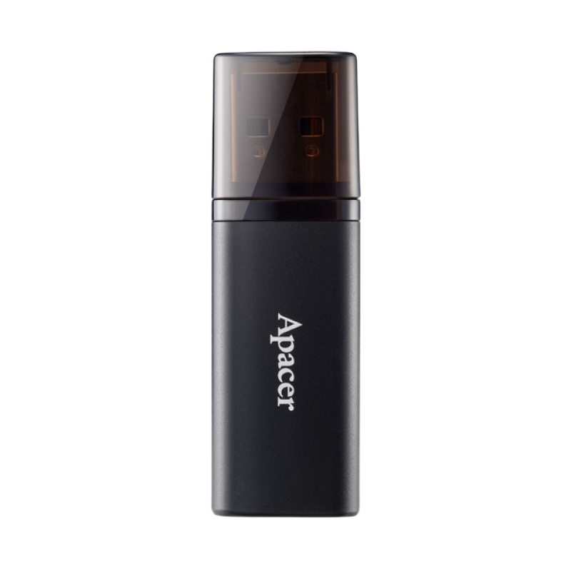 32GB USB3.1 Flash Drive Apacer "AH25B", Black, Matte Metal, Classic Cap (AP32GAH25BB-1)
