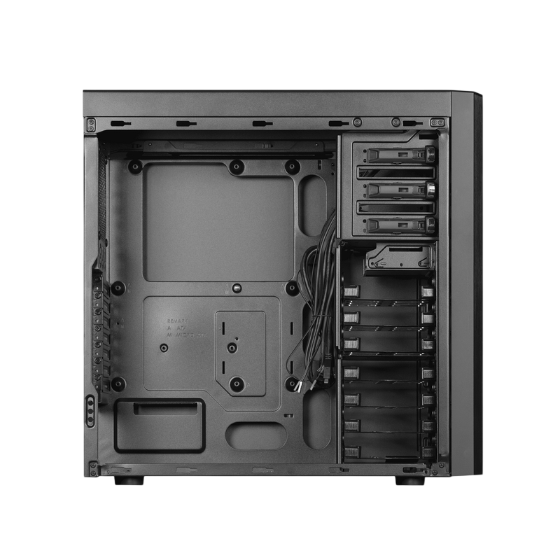 Case ATX Chieftec CW-01B-OP, w/o PSU, 0,7mm, Front Mesh, 2xUSB3.0, 7x3,5",3x5,25", Black