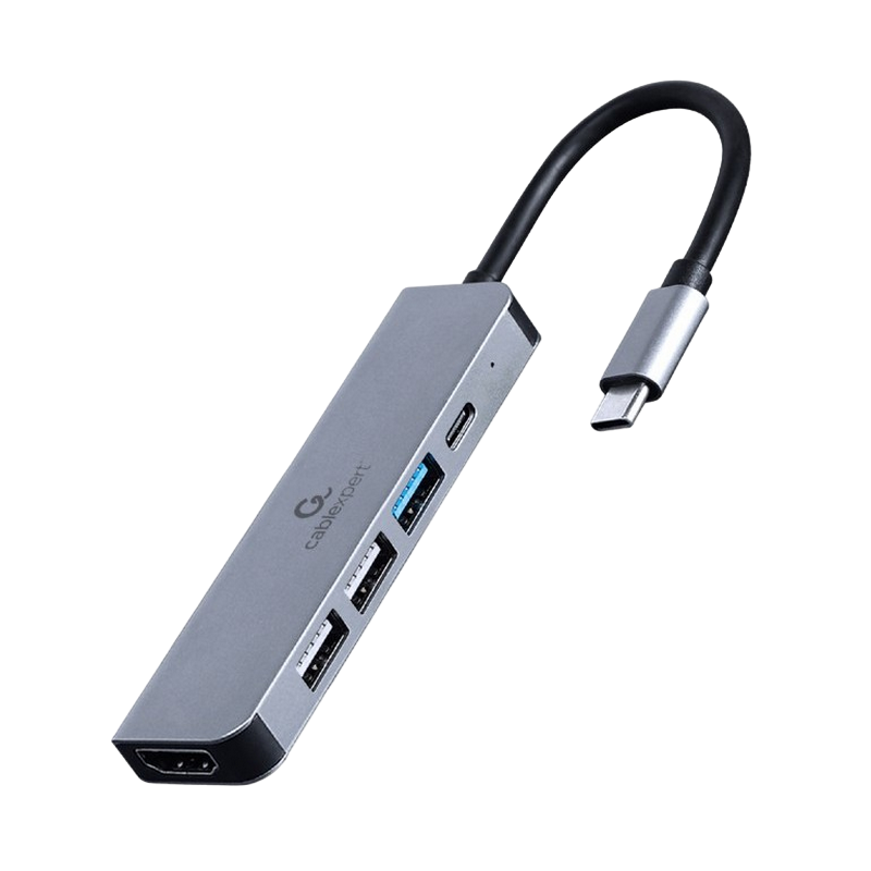 Docking Station Gembird A-CM-COMBO5-03, USB3.1, USB-C, 2xUSB2.0, HDMI, PD 87W, Aluminium
