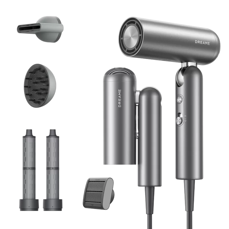 Hair Hot Air Styler set Dreame Pocket Pro,Gray