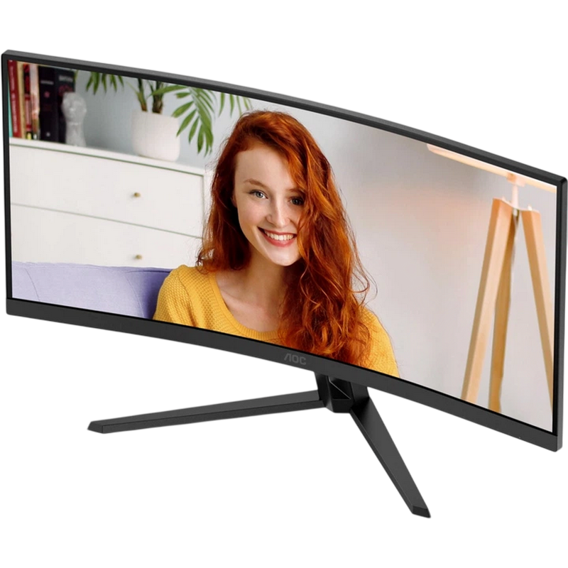 34" AOC CU34B3E, Black, VA-Curved, 3440x1440, 120Hz, AdaptiveSync, 1msMPRT, 300cd, HDR10, DP+HDMI