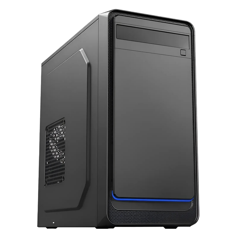 Case mATX 500W Sohoo 6503BK, 0.4mm, 2xUSB2.0, 1x5.25", 2x3.5", 3x2.5", PSU: ATX-500W-12cm, Black